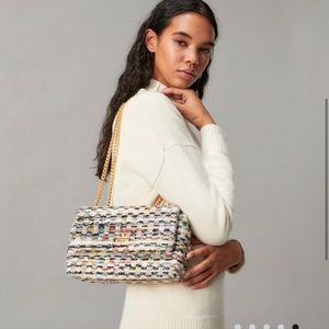Tory Burch Kira Tweed Convertible Shoulder Bag